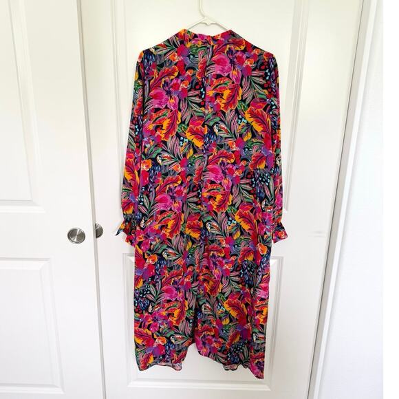 Vibrant Floral Swim Cover-Up - Picture 5 of 9